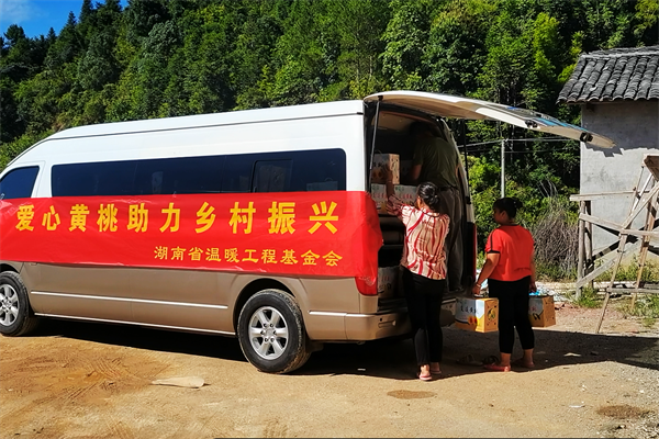 爱心黄桃接力，湖南英维创新控股集团下大单